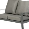 Tierra Outdoor Loungesofa Valencia 2-Sitzer Aluminium anthrazit