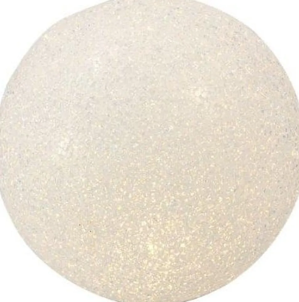 Tischleuchte Schneeball Eva weiß D 15 cm warmweiß
