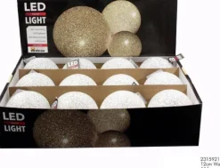 Tischleuchte Schneeball Eva weiß D 12 cm warmweiß