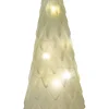 Tischleuchte Weihnachtsbaum weiß mit 10 LEDs warmweiß D 10,5 H 24,5 cm