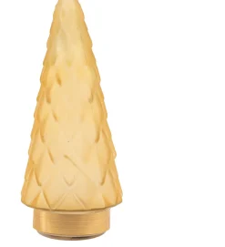 Tischleuchte Weihnachtsbaum gold mit 10 LEDs warmweiß D 10,5 H 24,5 cm