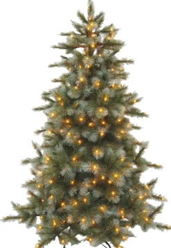 Triumph Tree künstlicher Weihnachtsbaum Wyoming blau mit 384 Lampen warmweiß D 145 H 215 cm
