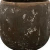 TS Blumentopf Amber D 22 cm H 22 cm schwarz / braun