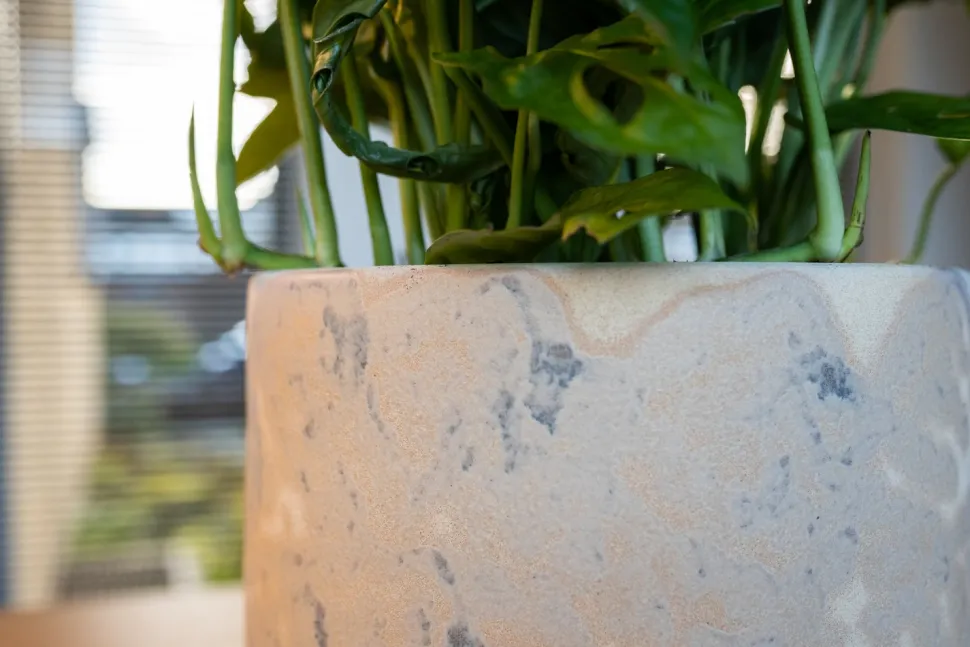 TS Blumentopf Linn creme D 17 H 17 cm