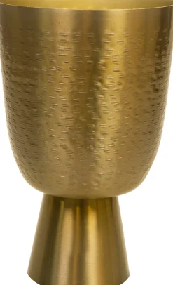 TS Blumentopf mit Fuß Lauren gold D 15 H 24 cm