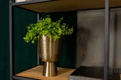 TS Blumentopf mit Fuß Lauren gold D 15 H 24 cm