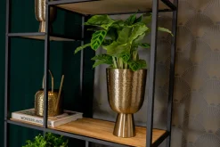 TS Blumentopf mit Fuß Lauren gold D 12 H 19 cm