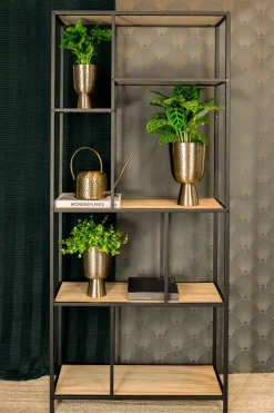 TS Blumentopf mit Fuß Lauren gold D 18 H 28 cm