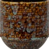 TS Blumentopf Noud braun / mint D 14 H 13 cm