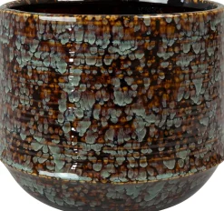 TS Blumentopf Noud braun / mint D 20 H 17 cm