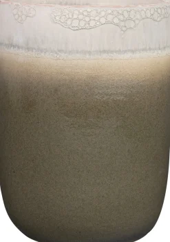 TS Blumentopf Tara grün / grau D 18 H 25 cm