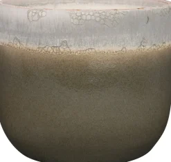 TS Blumentopf Tara grün / grau D 19 H 16 cm