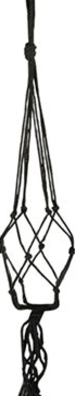 TS Makramee Blumenampel schwarz D 2 cm H 70 cm