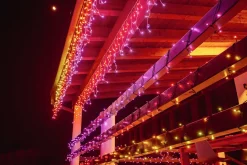 Twinkly Eisregen-Lichterkette mit App 190 LEDs bunt und warmweiß 5 m