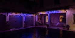 Twinkly Eisregen-Lichterkette mit App 190 LEDs bunt und warmweiß 5 m