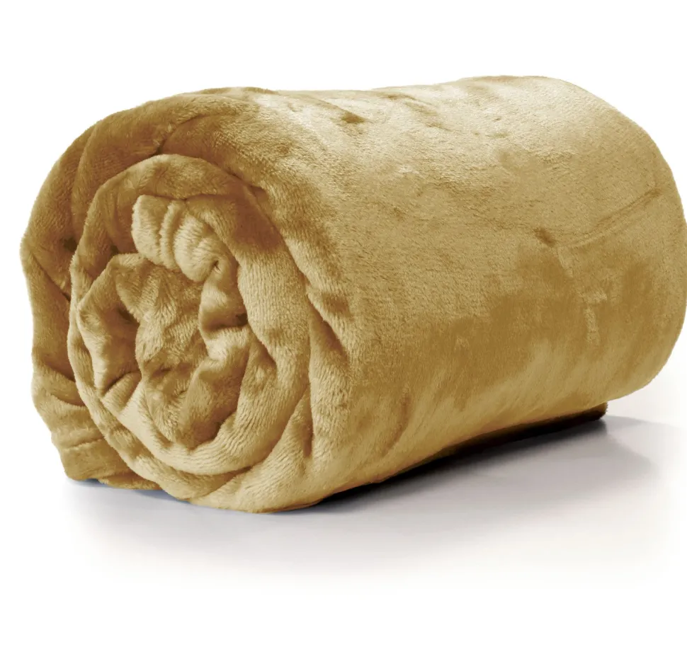 Unique Living Decke Enzo hellbraun 130 x 180 cm