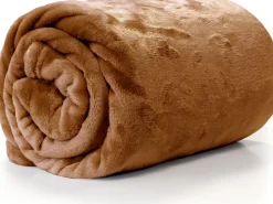 Unique Living Decke Enzo braun 130 x 180 cm