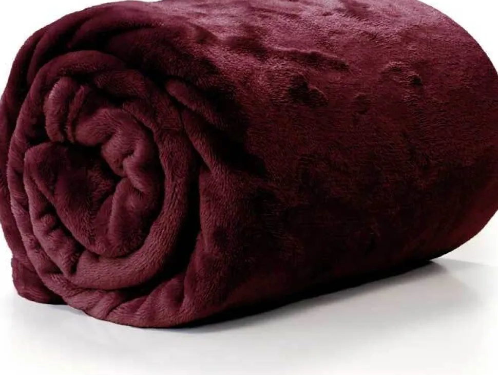 Unique Living Decke Enzo dunkelrot 130 x 180 cm