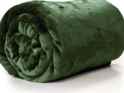 Unique Living Decke Enzo waldgrün 180 x 130 cm