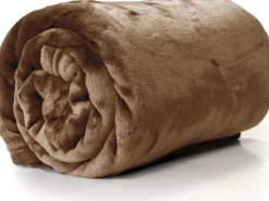 Unique Living Decke Enzo hellbraun 180 x 130 cm