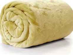 Unique Living Decke Enzo hellgelb 180 x 130 cm