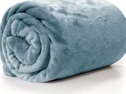 Unique Living Decke Enzo blau 130 x 180 cm