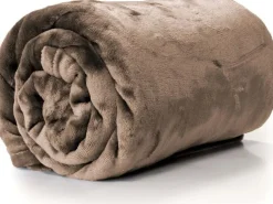 Unique Living Decke Enzo taupe 130 x 180 cm