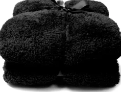 Unique Living Decke Teddy schwarz 150 x 200 cm