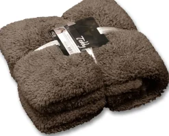 Unique Living Decke Teddy taupe 150 x 200 cm