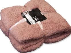 Unique Living Decke Teddy altrosa 150 x 200 cm