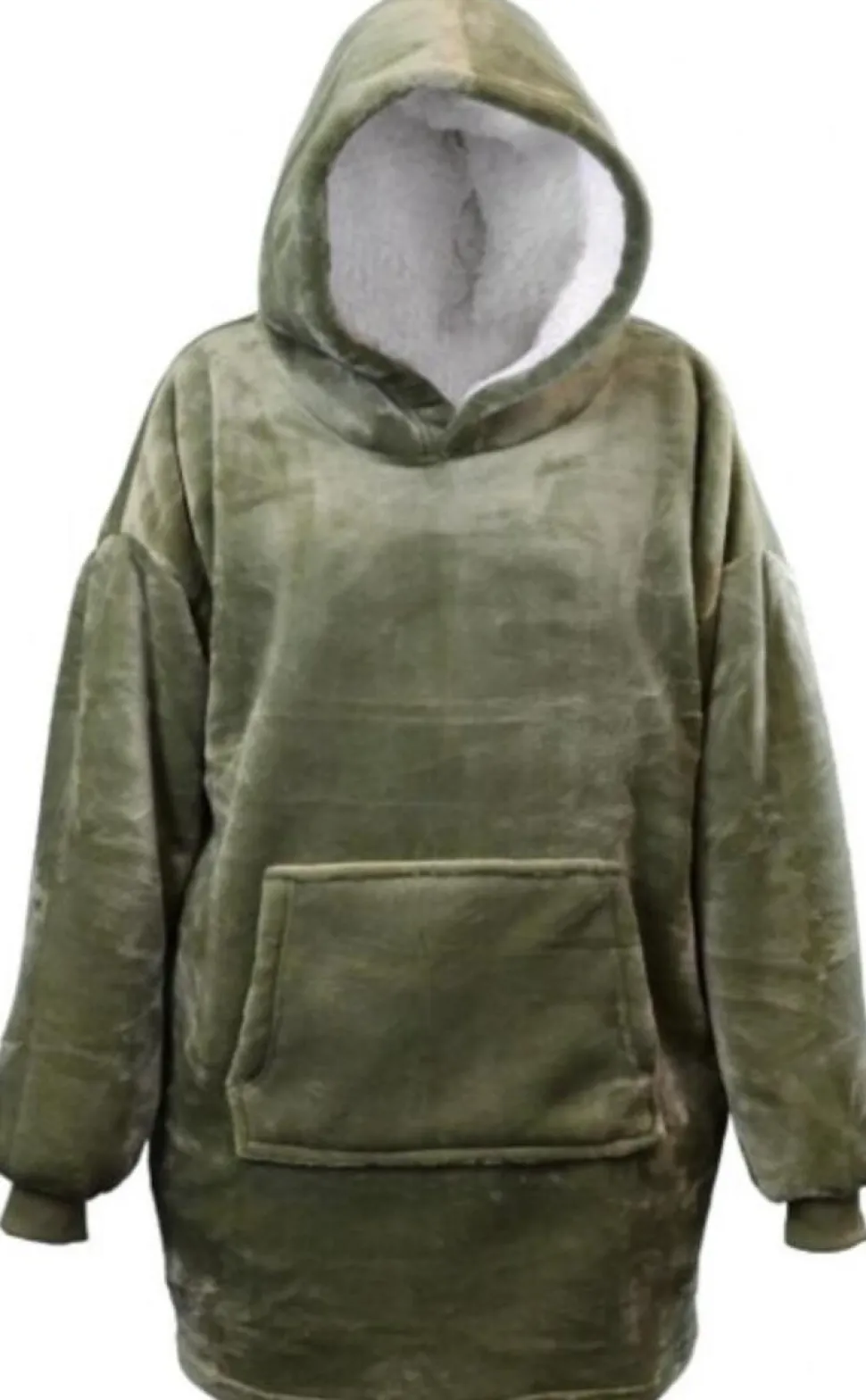 Unique Living Deckenpulli mit Kapuze olivgrün onesize