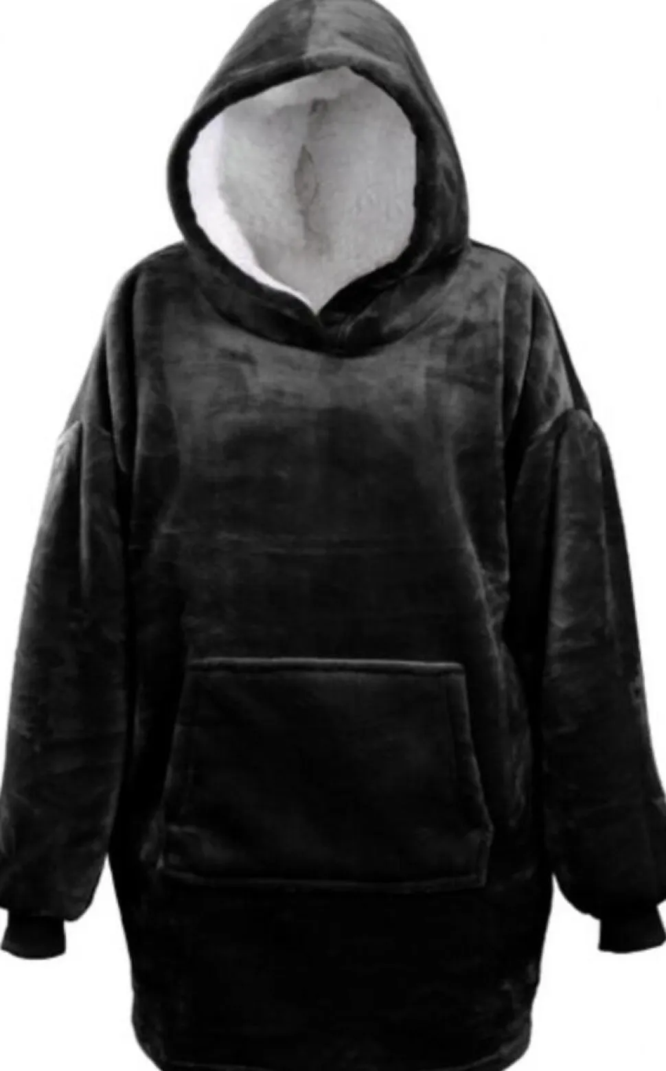 Unique Living Hoodie Deckenpulli mit Kapuze schwarz onesize