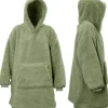 Unique Living Hoodie Teddy grün oversized Einheitsgröße