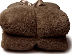 Unique Living Plaid Teddy braun 150 x 200 cm