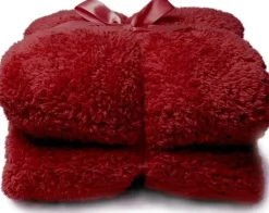 Unique Living plaid Teddy rot 150 x 200 cm