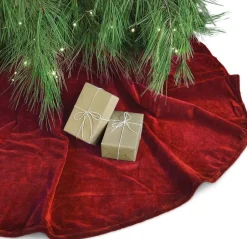 Unique living Weihnachtsbaumdecke Kelsey rot D 120 cm