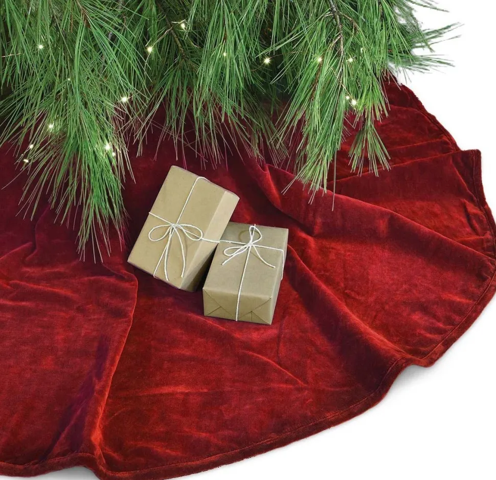 Unique living Weihnachtsbaumdecke Kelsey rot D 120 cm