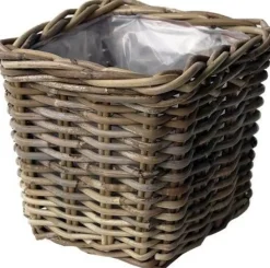 Van der Leeden Pflanzkorb grau-braun 33 x 33 x 30 cm