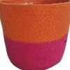 Van der Leeden Pflanzkorb Bodi rosa / orange D 25 H 22 cm