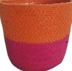 Van der Leeden Pflanzkorb Bodi rosa / orange D 25 H 22 cm