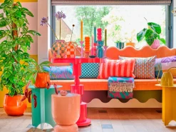 Vase Artistic Strikes orange / grün D 22 H 22 cm