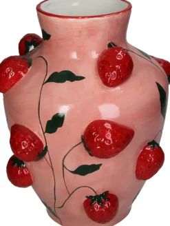 Vase Fruity Fiesta Erdbeere rosa / rot D 25,3 H 30,3 cm
