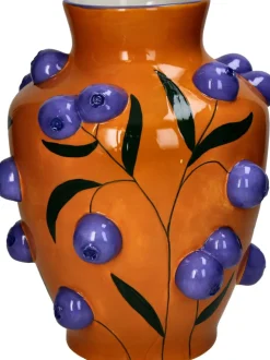 Vase Fruity Fiesta Heidelbeere orange / blau D 26 H 30 cm