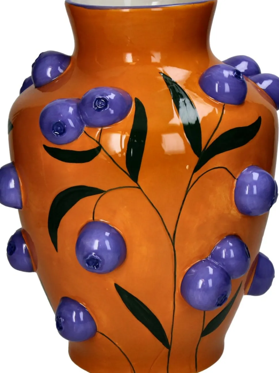 Vase Fruity Fiesta Heidelbeere orange / blau D 26 H 30 cm