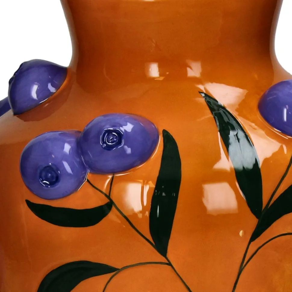 Vase Fruity Fiesta Heidelbeere orange / blau D 26 H 30 cm