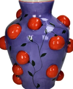 Vase Fruity Fiesta Tomate blau / rot D 25,5 H 30 cm