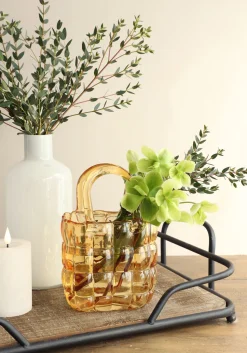 Vase Marais gelb 14 x 9,5 x 22 cm