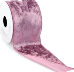 Vivant Weihnachtsband Velvet rosa 300 x 7 cm