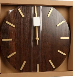 Wanduhr naturell / gold D 41,5 H 5,5 cm