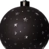 Weihnachtsanhänger Kugel Sterne mit LED Beleuchtung warmweiß D 10 cm